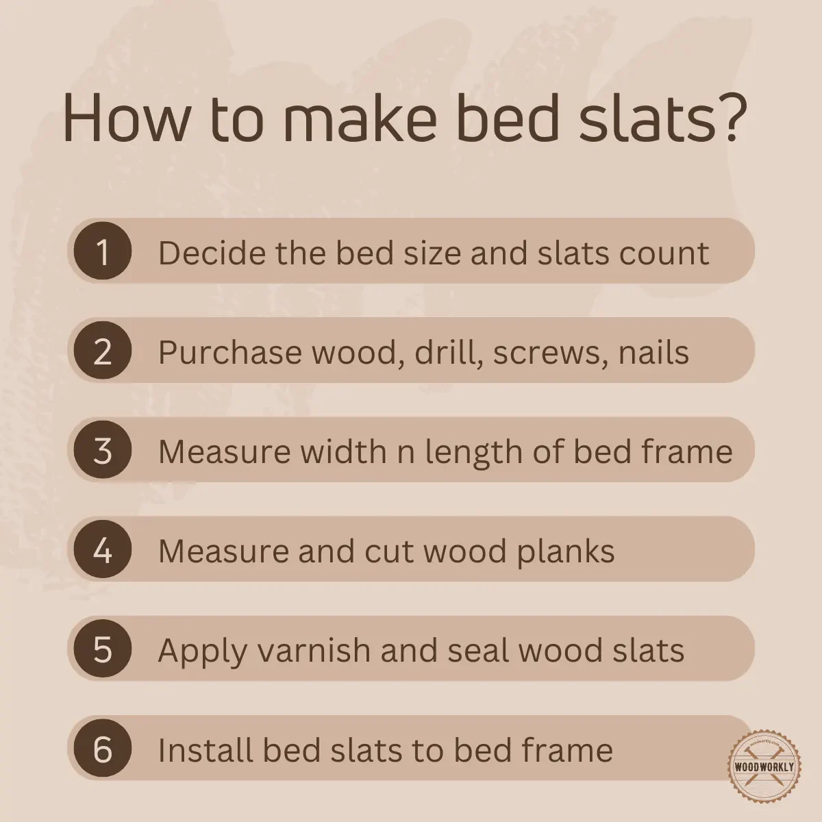 How to make bed slats properly