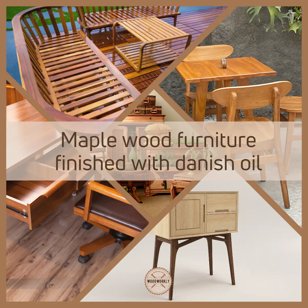 Danish oil on maple wood furniture
