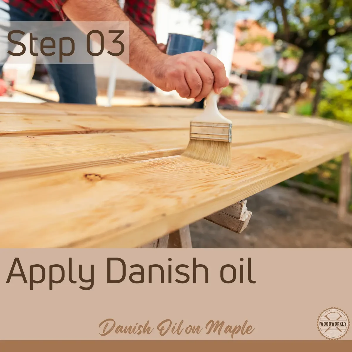 Apply danish oil on maple