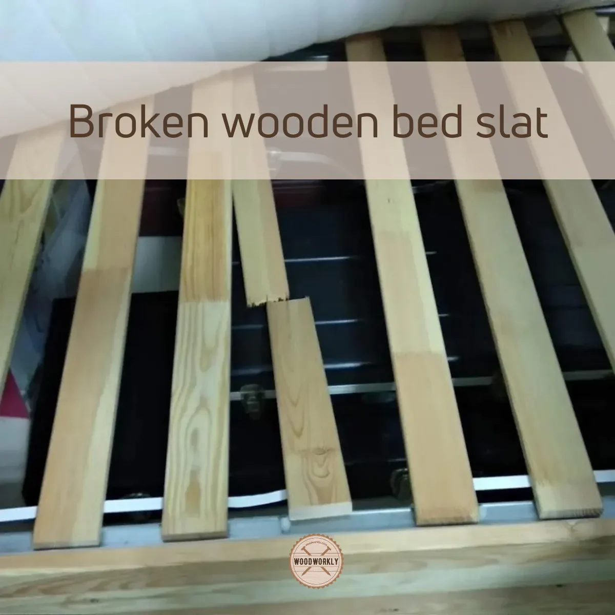 broken wooden bed slat