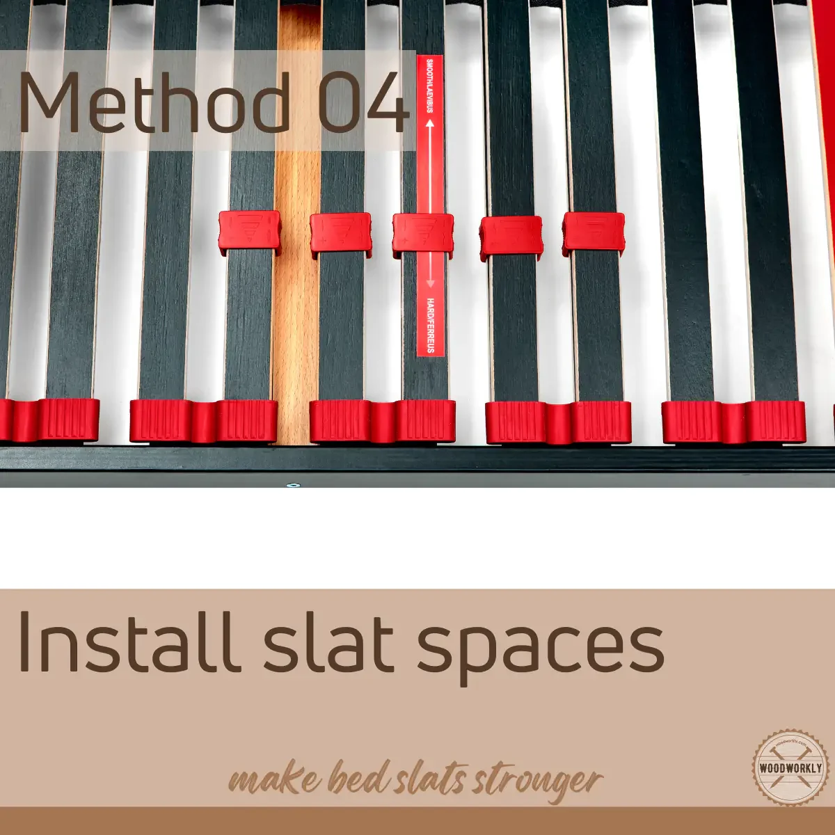 install slat spaces to make slats stronger