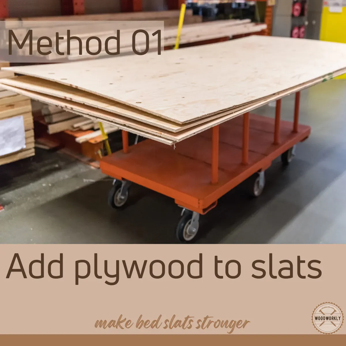 top bed slats with a plywood to make bed slats stronger