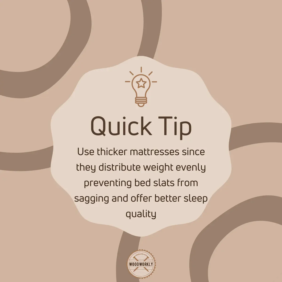use thicker matteress when sleeping to prevent bed slats from sagging