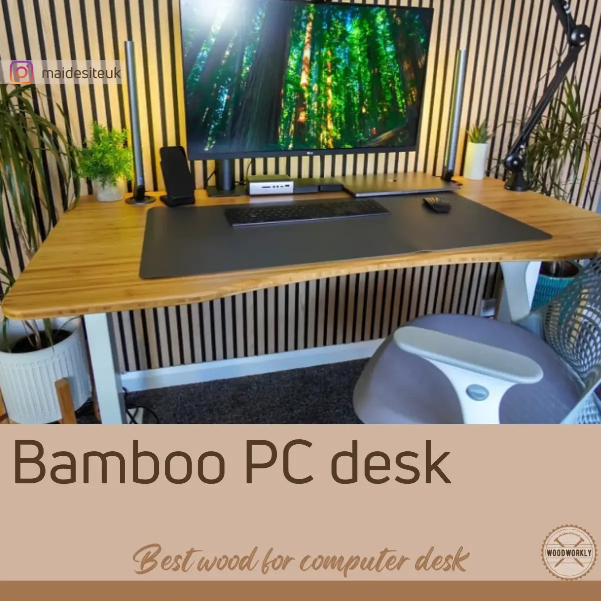 Bamboo PC desk