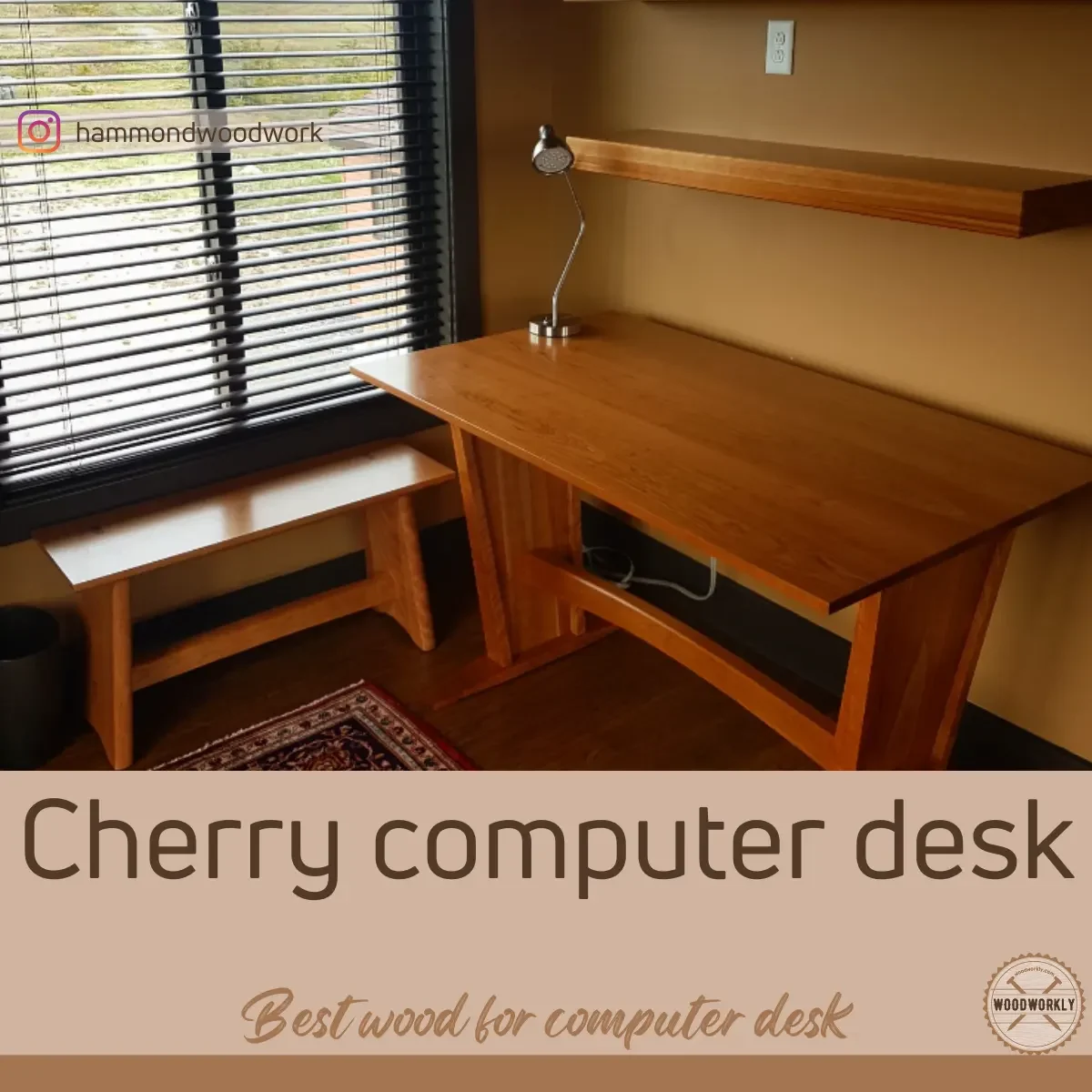Cherry computer desk