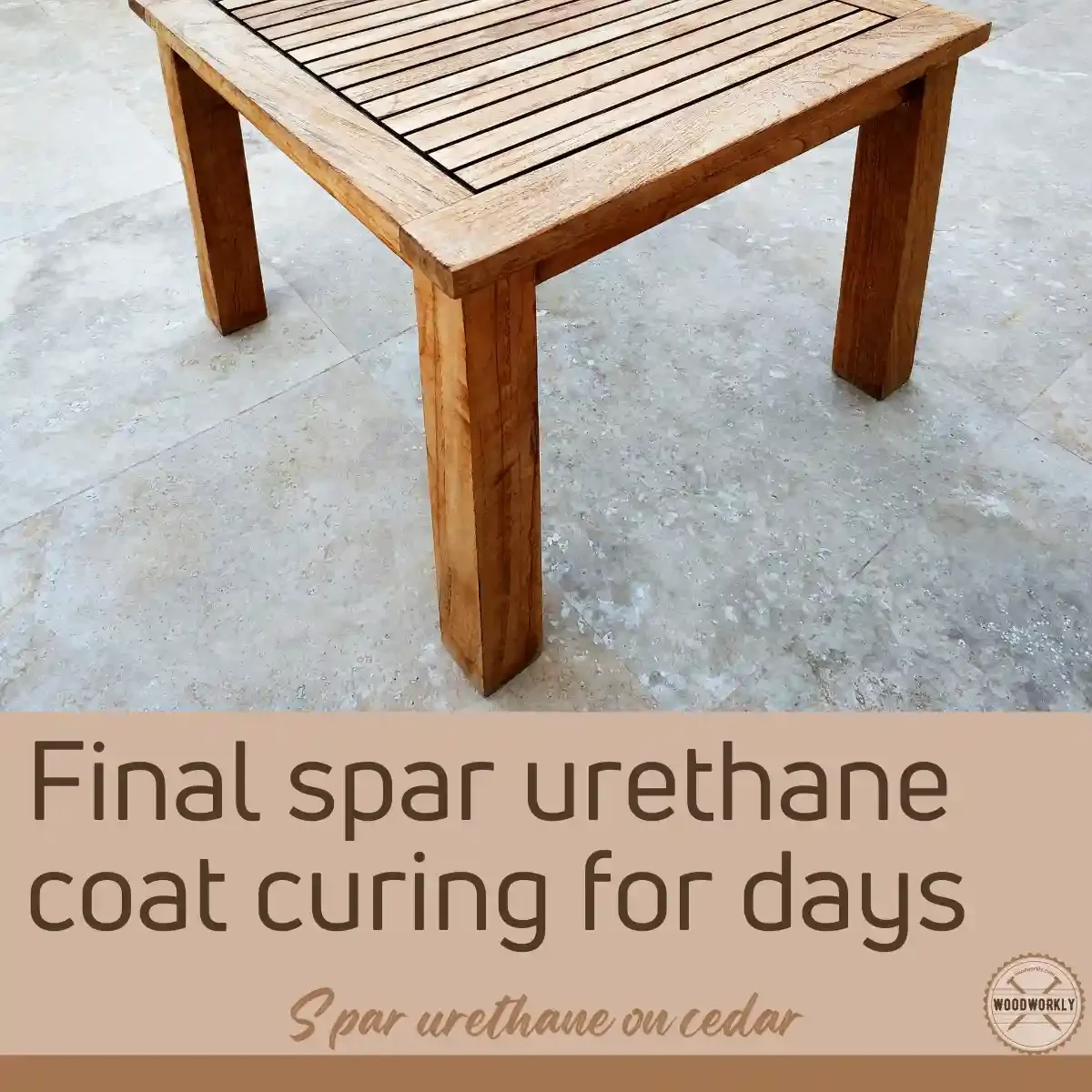 Final spar urethane coat curing for days