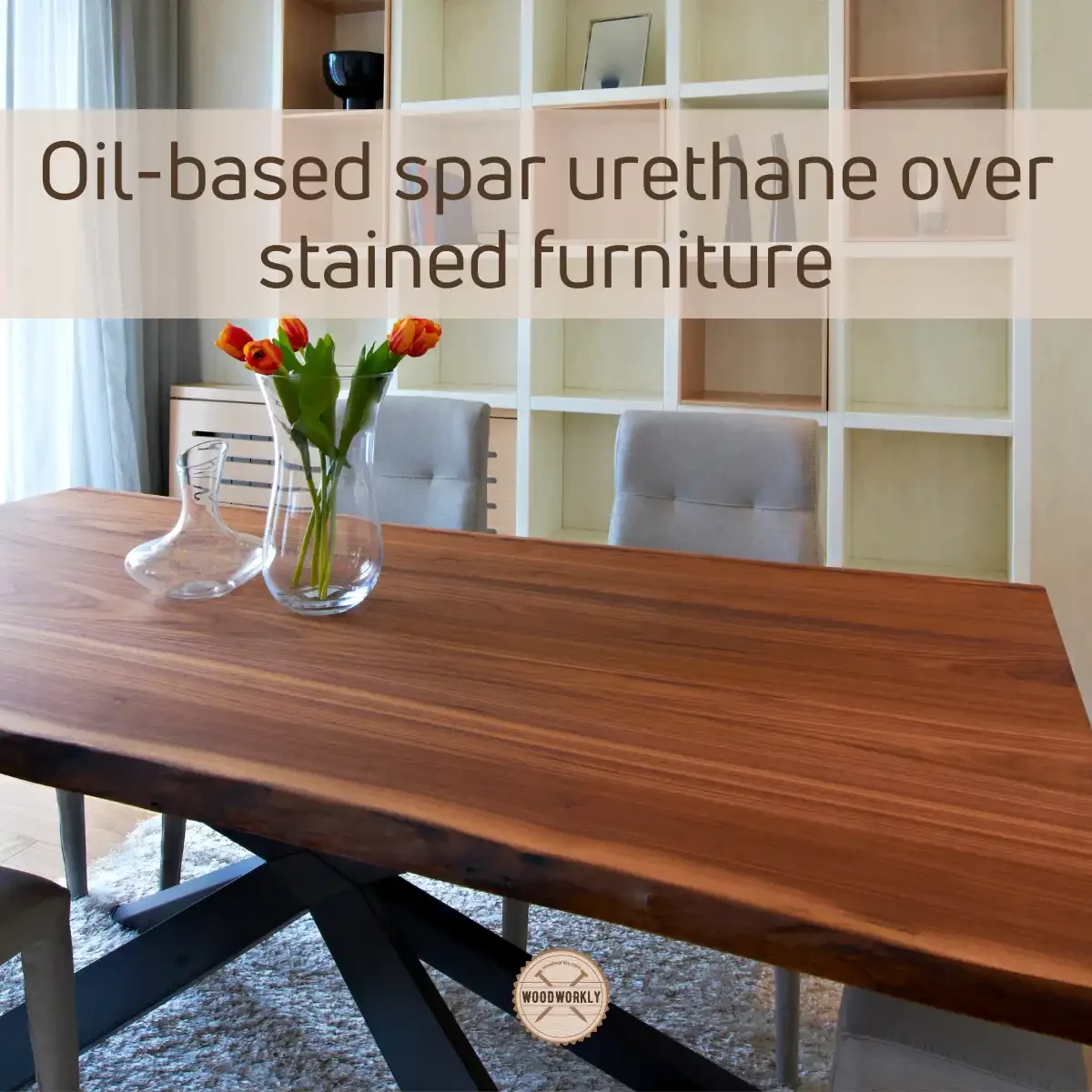 Oil-based spar urethane over stained furniture