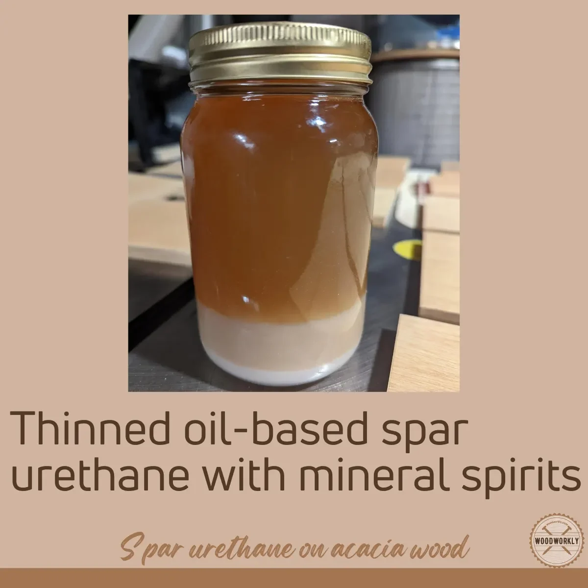 Thinned oil-based spar urethane with mineral spirits