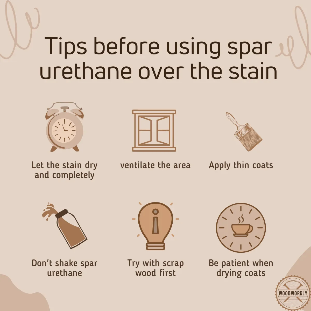 Tips before using spar urethane over the stain