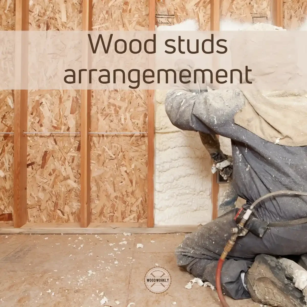 Wood studs arrangement