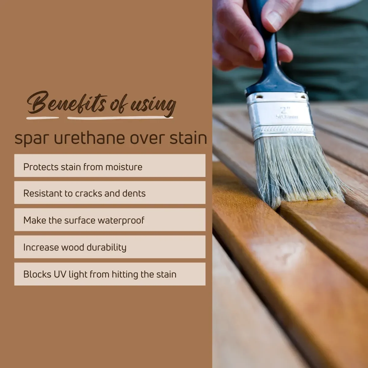 benefits of using spar urethane over stain