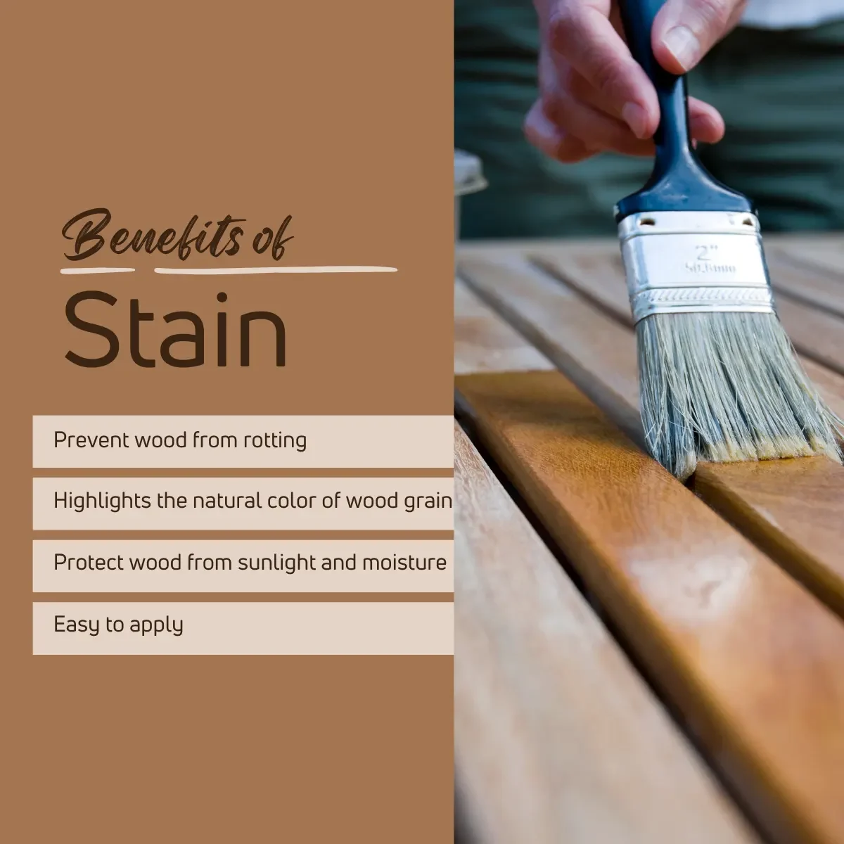 benefits of wood stain