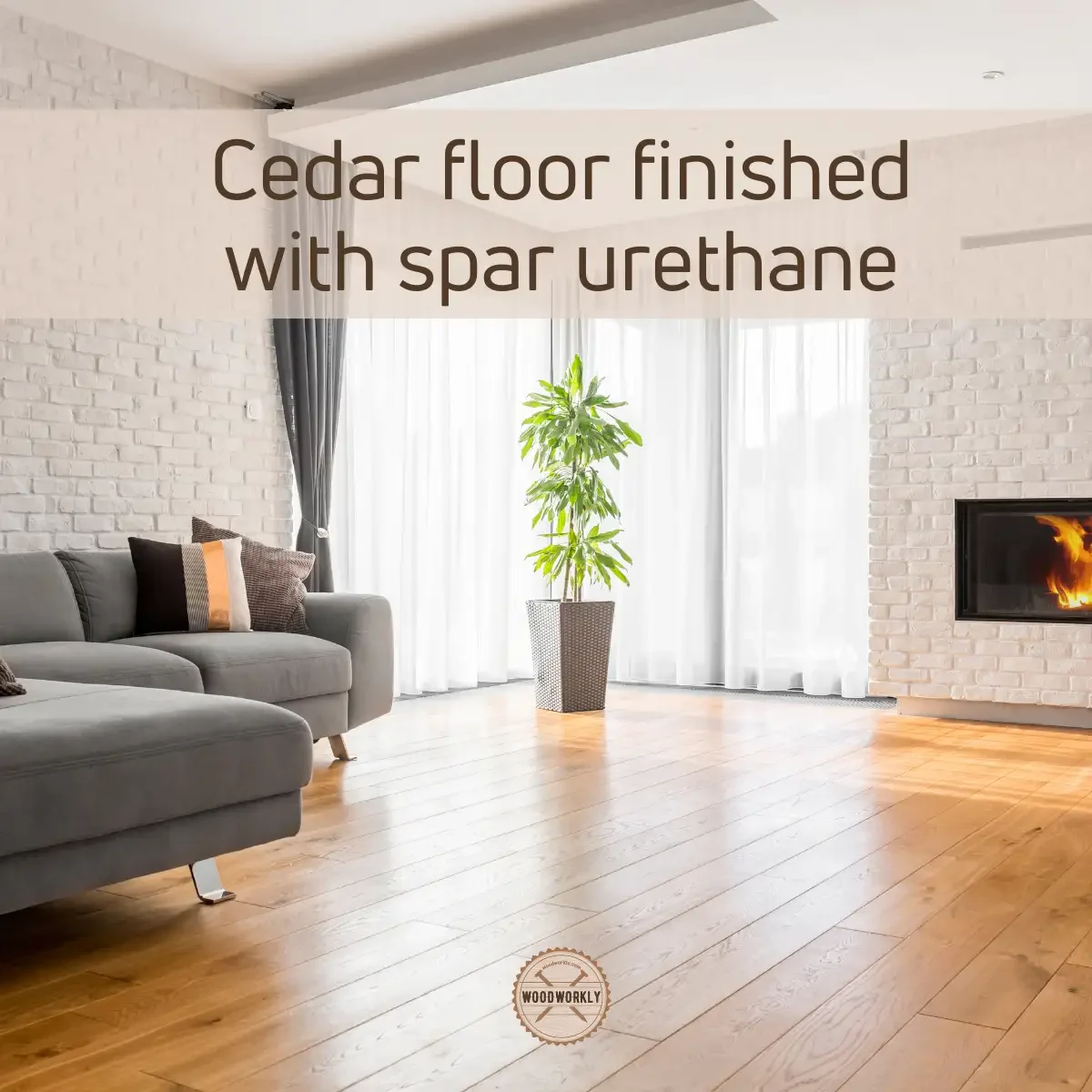 cedar floor finished with spar urethane