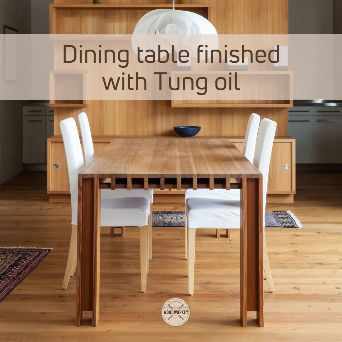 dining table finished with tung oil