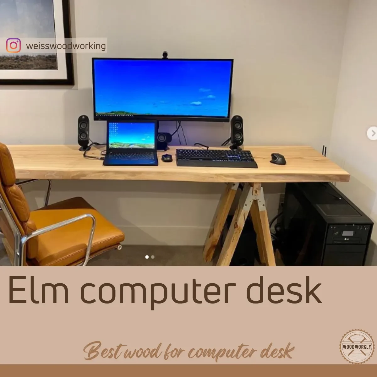 elm computer desk