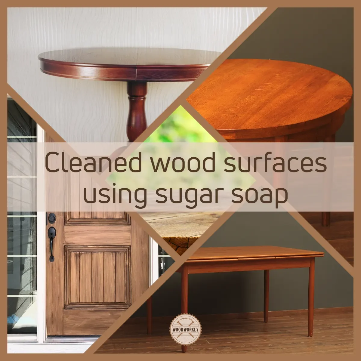 Cleaned wood surfaces using sugar soap