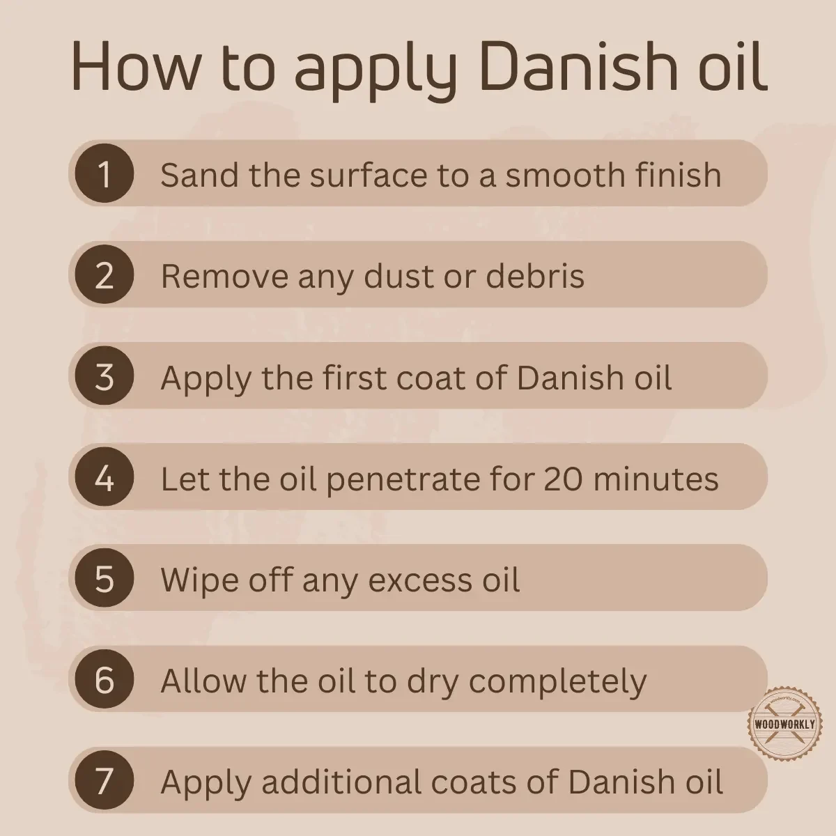 How to apply Danish oil