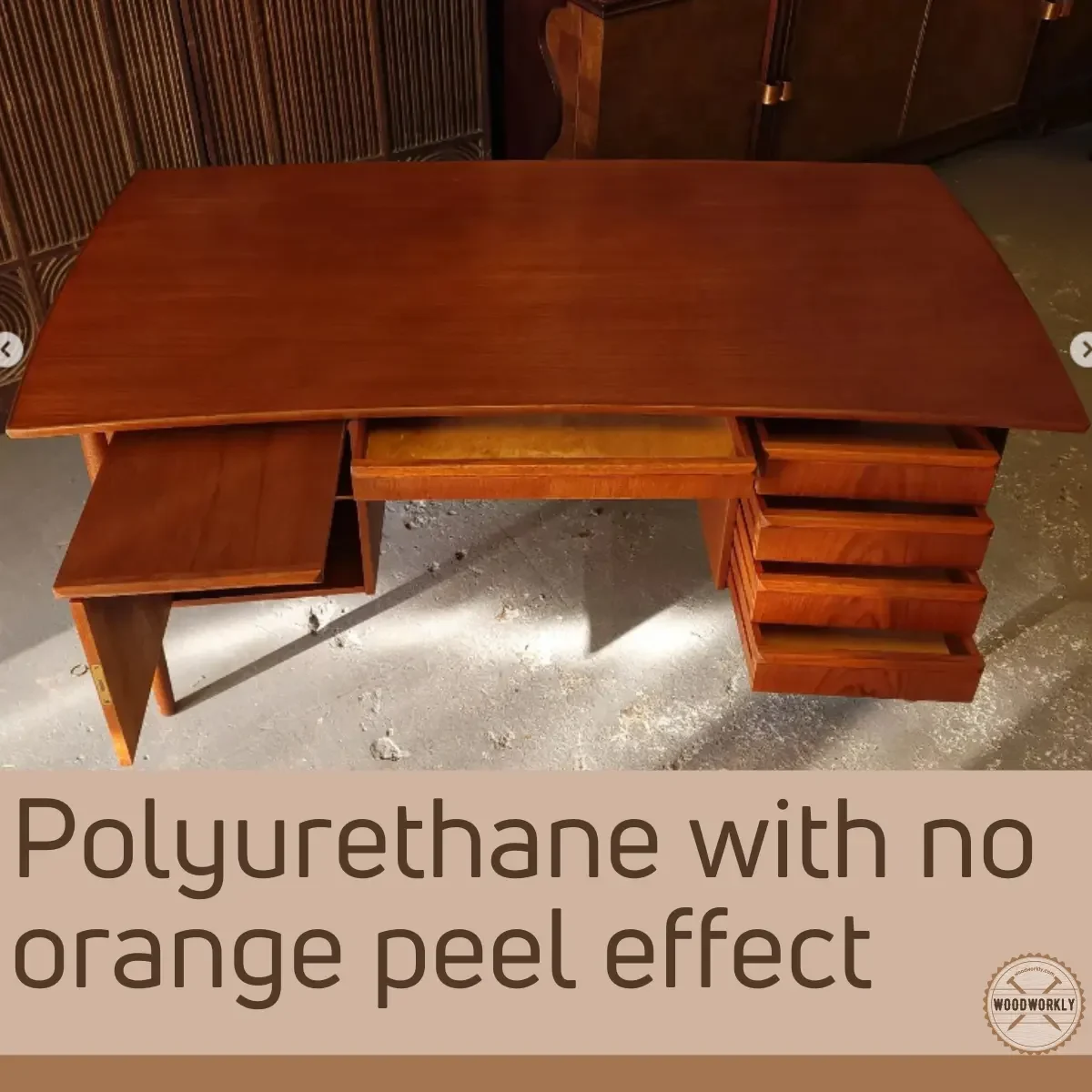 Polyurethane with no orange peel effect