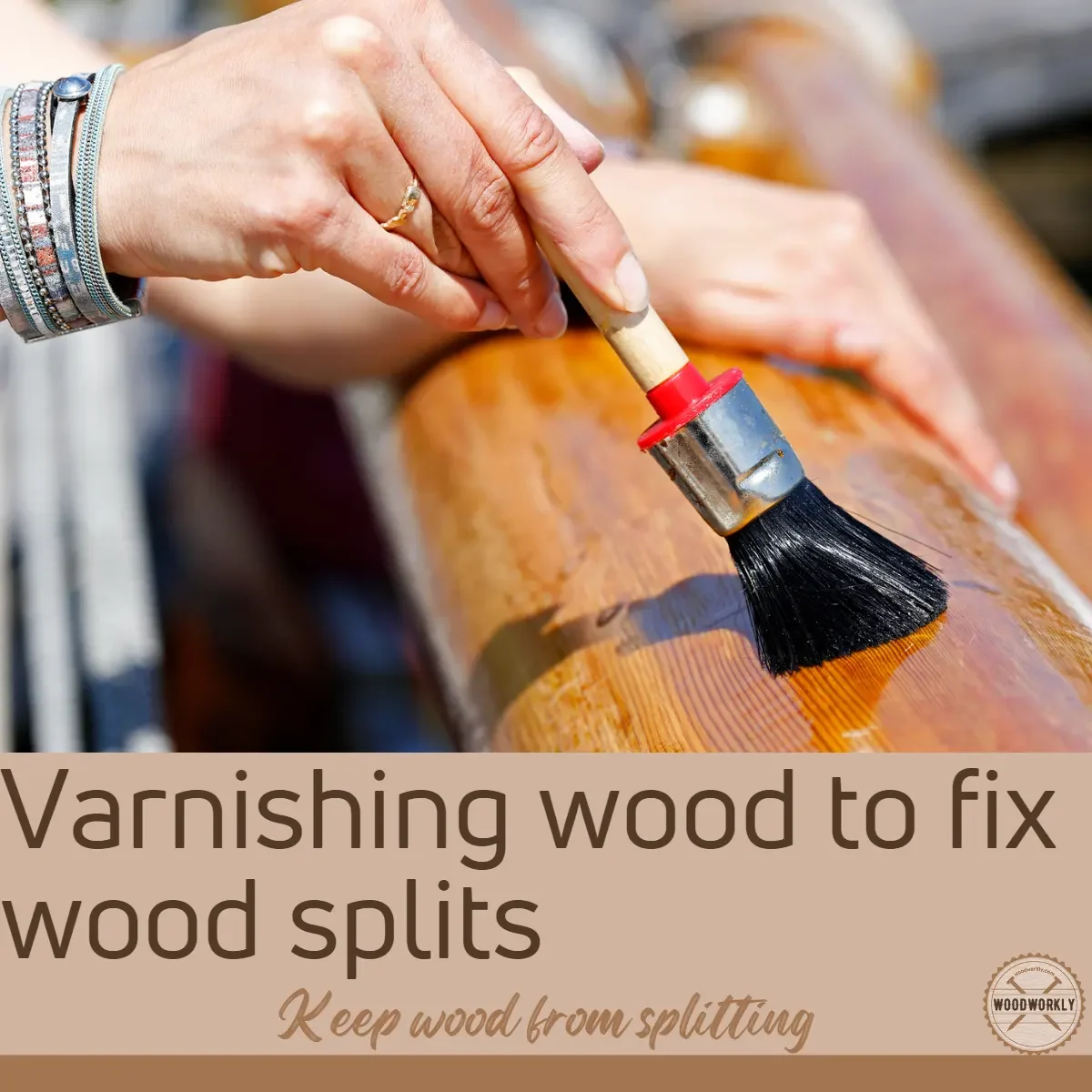 Varnishing wood to fix wood splits