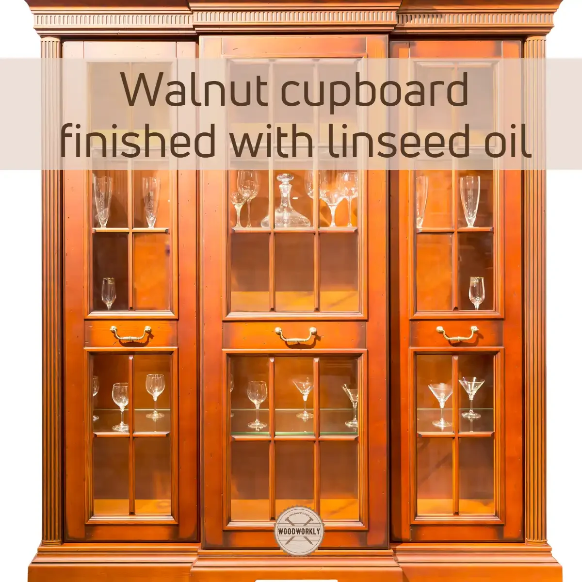 Walnut cupboard finished with linseed oil