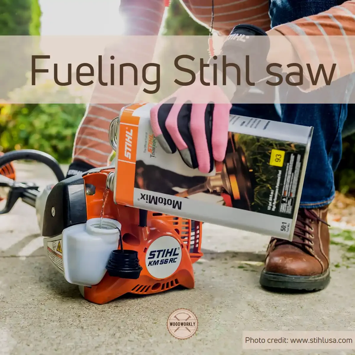 fueling the Stihl saw