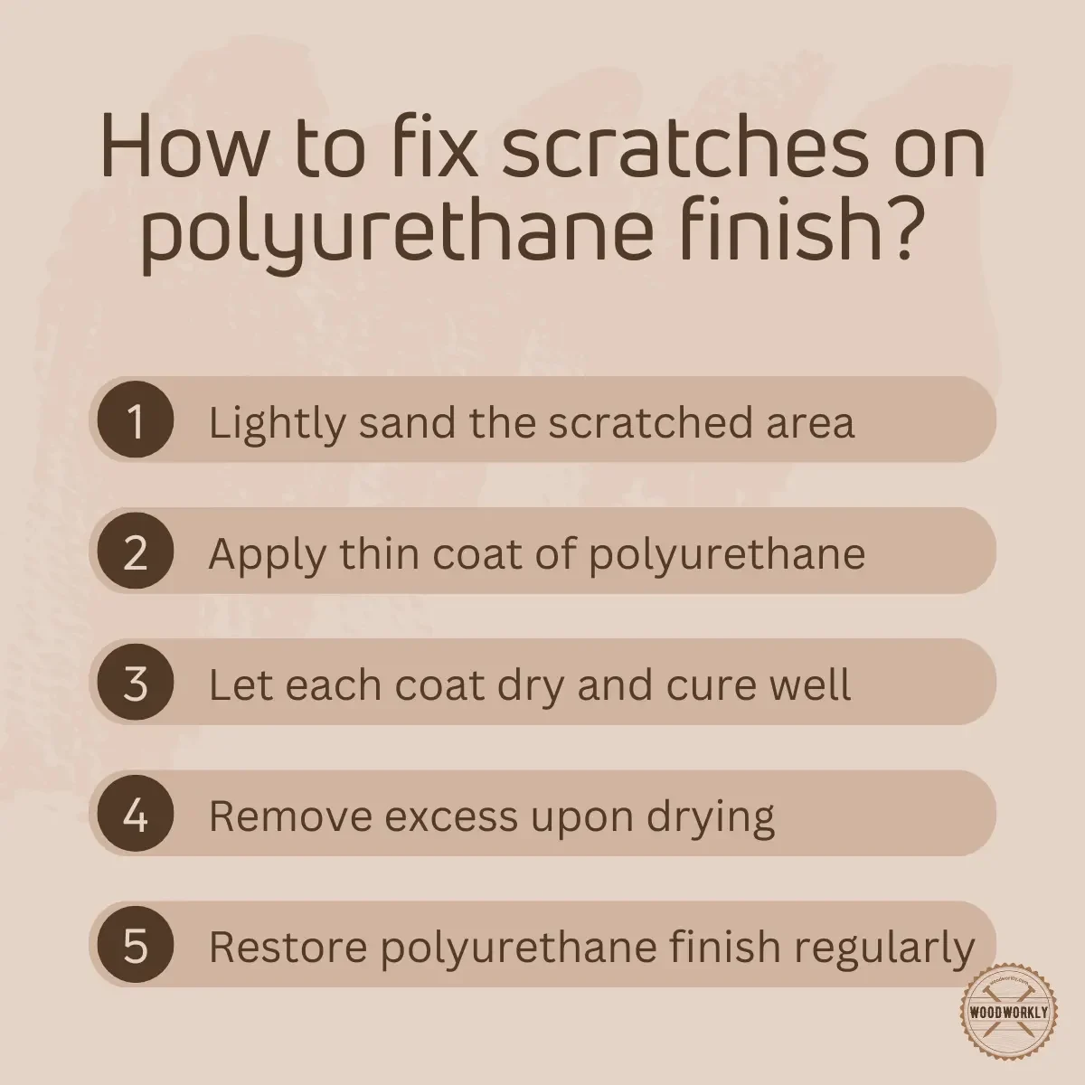 how to fix scratches on polyurethane finish