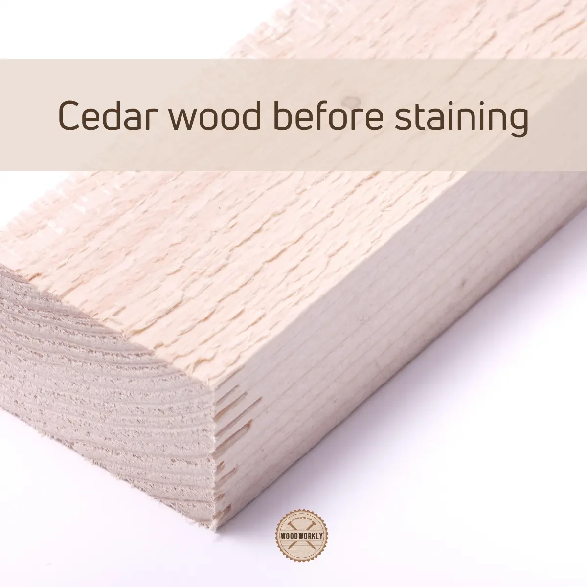 Cedar wood before staining