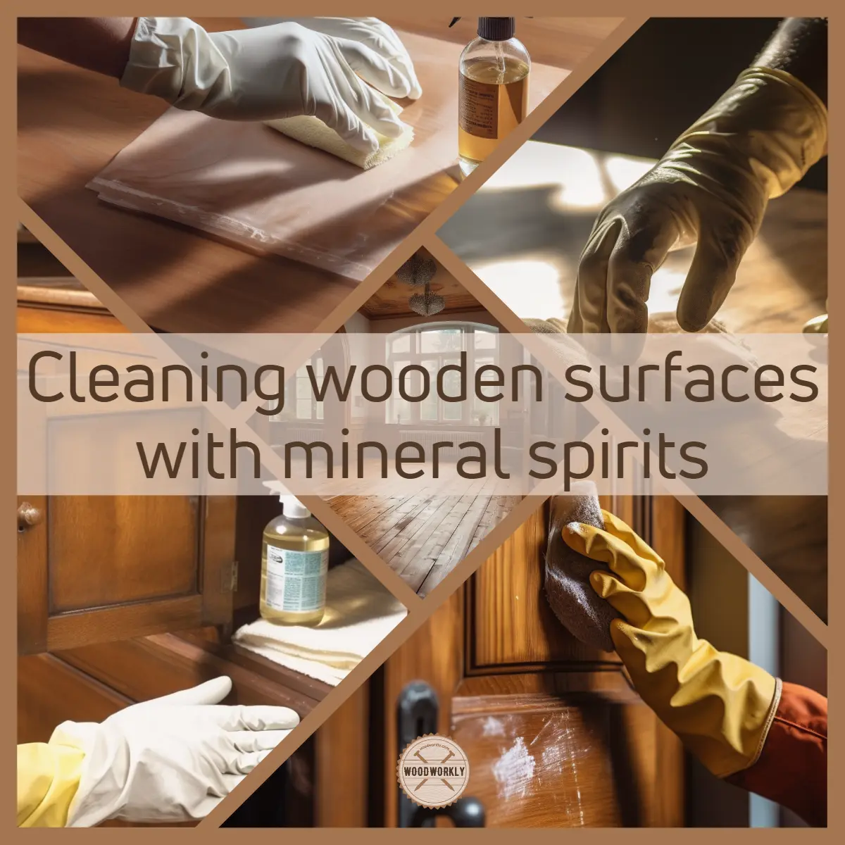 Cleaning wooden surfaces with mineral spirits