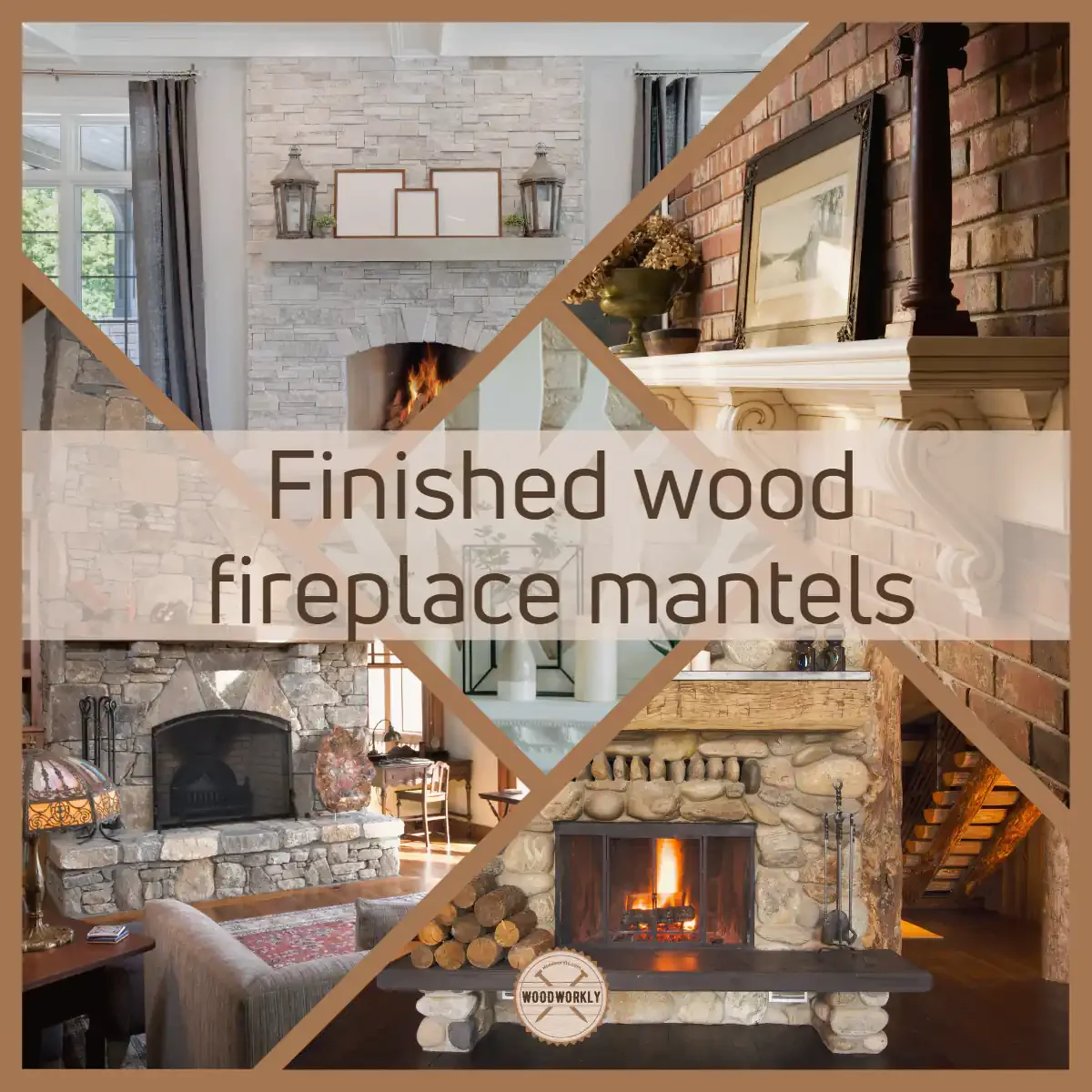 Finished Wood fireplace mantels