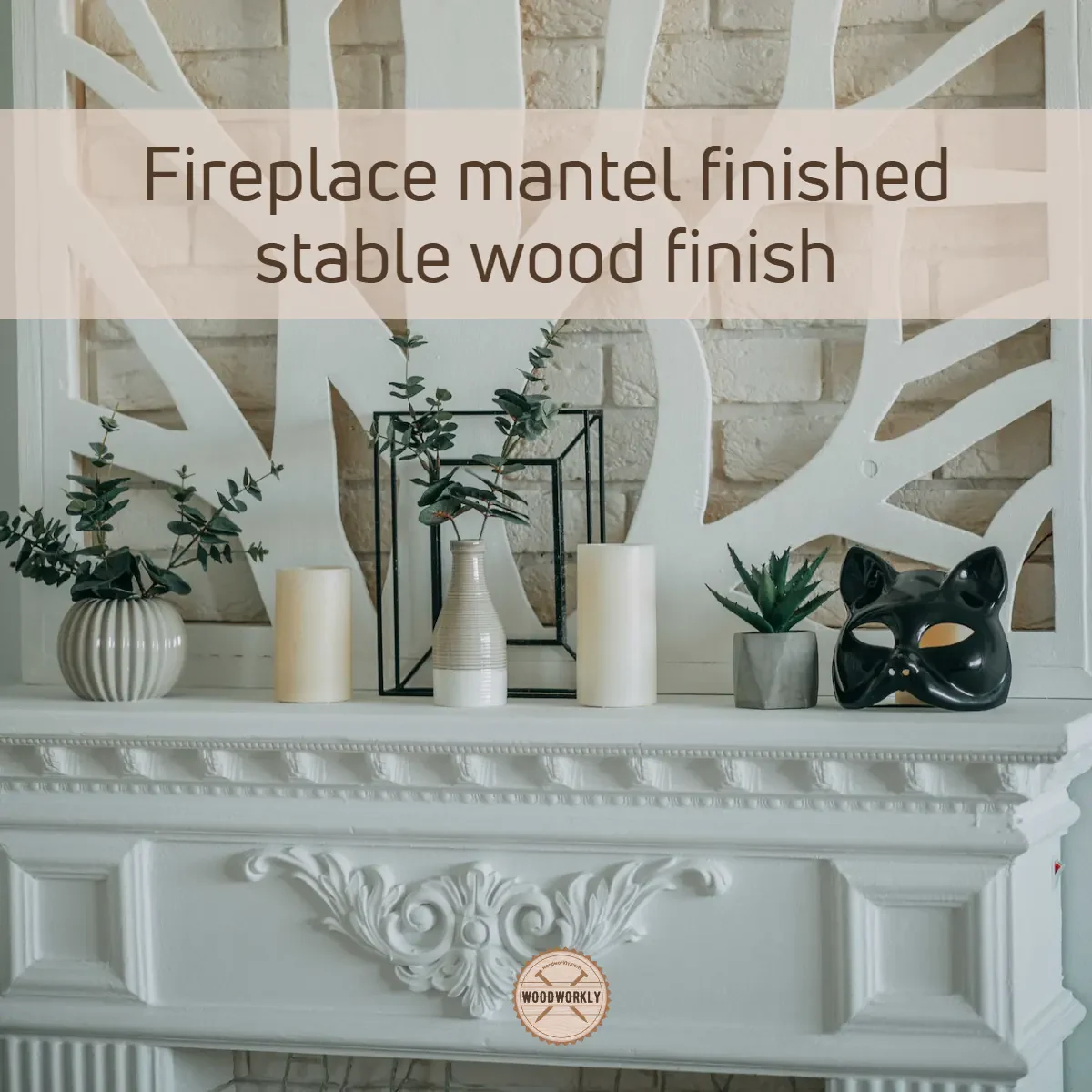 Fireplace mantel finished stable wood finish