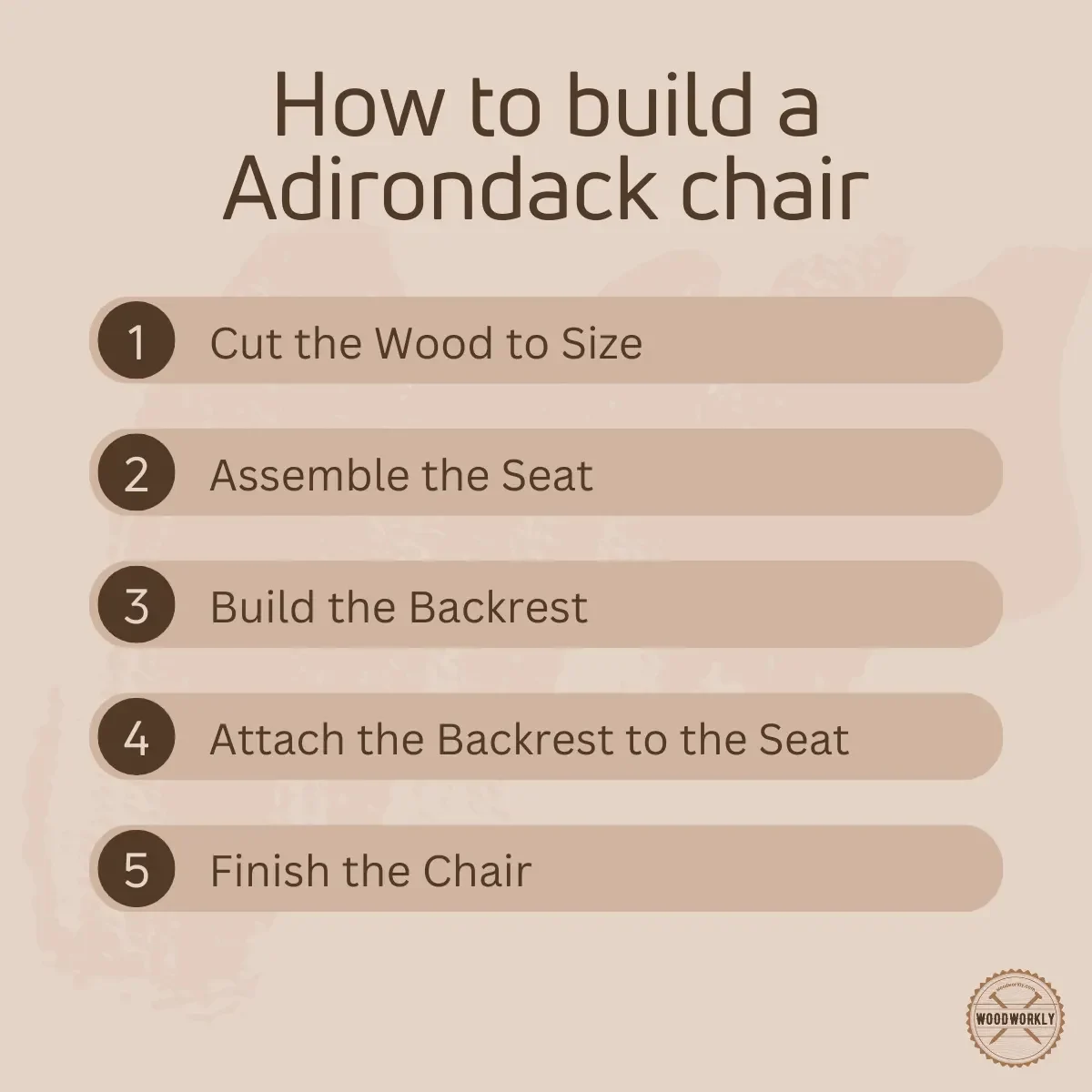How to build a Adirondack chair