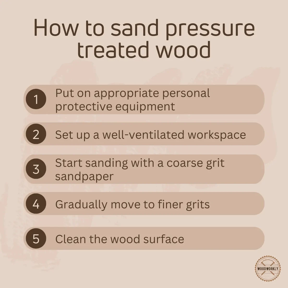 How to sand pressure treated wood