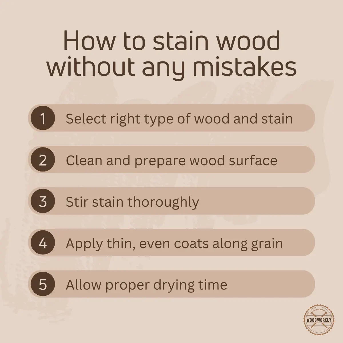 How to stain wood without any mistakes