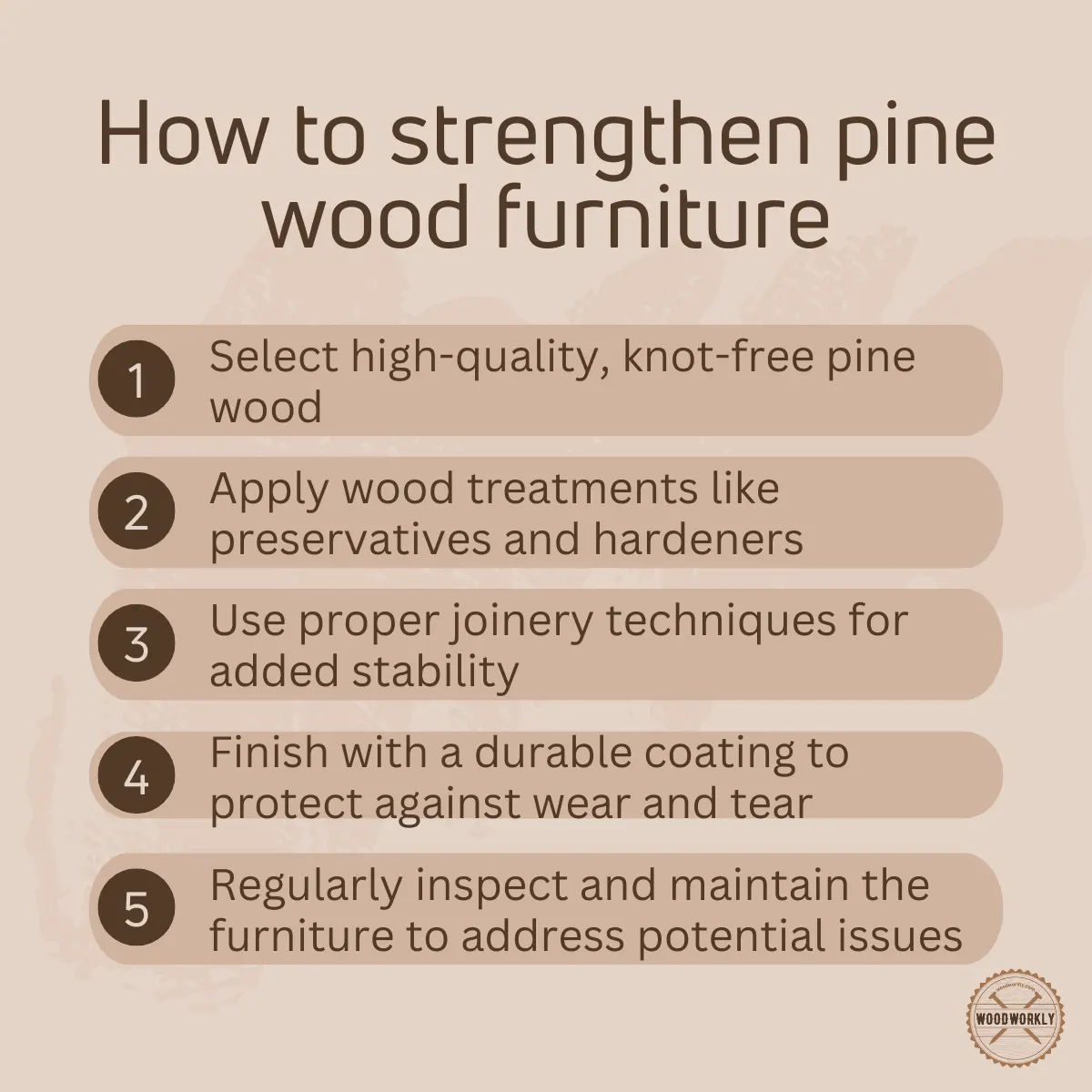 How to strengthen pine wood furniture