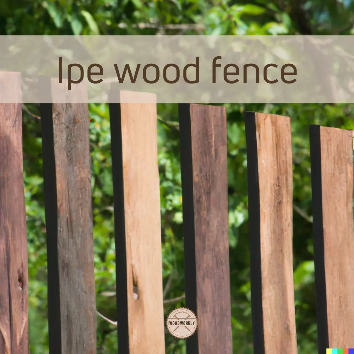 Ipe wood fence