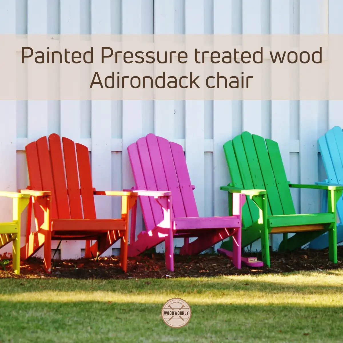 Painted Pressure treated wood Adirondack chair