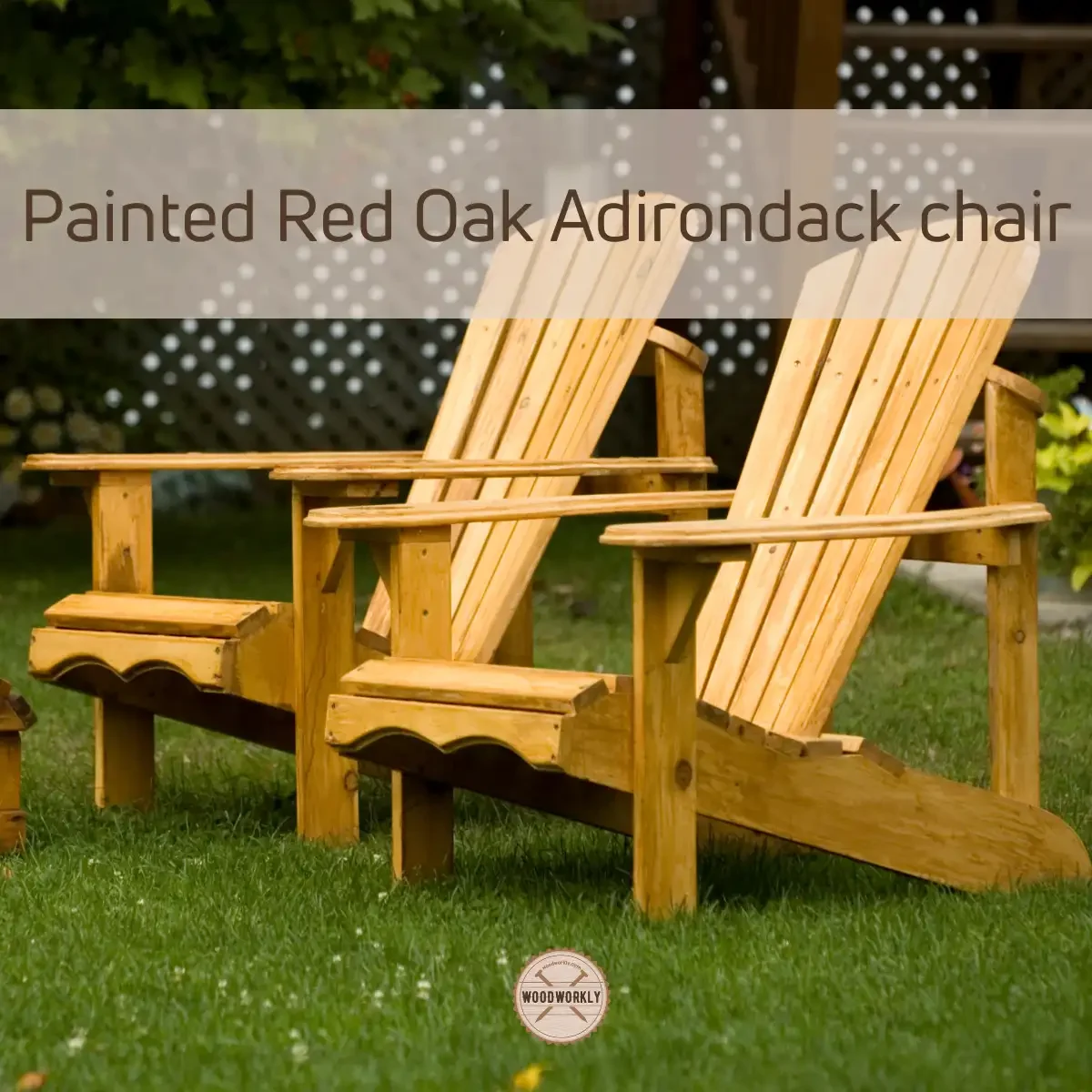 Painted Red Oak Adirondack chair