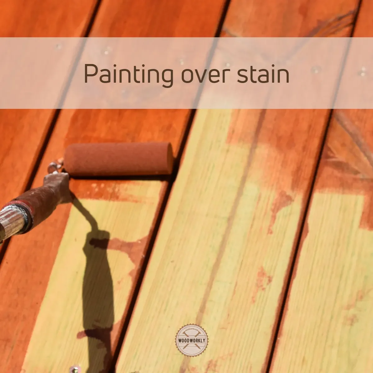 Painting over stain