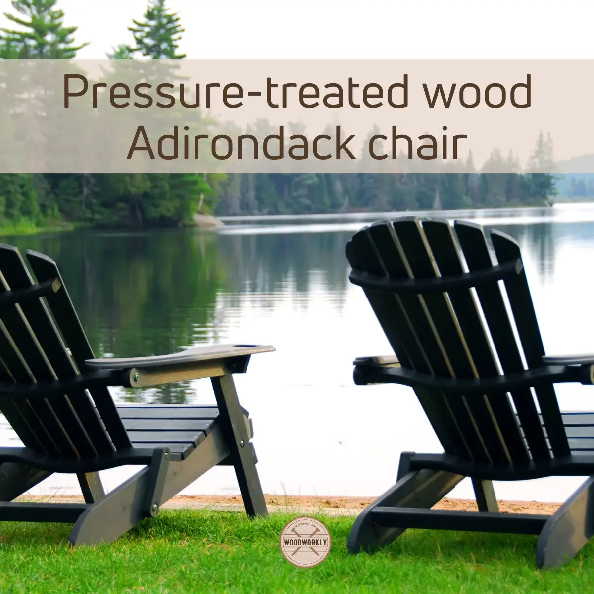 Pressure-treated wood Adirondack chair
