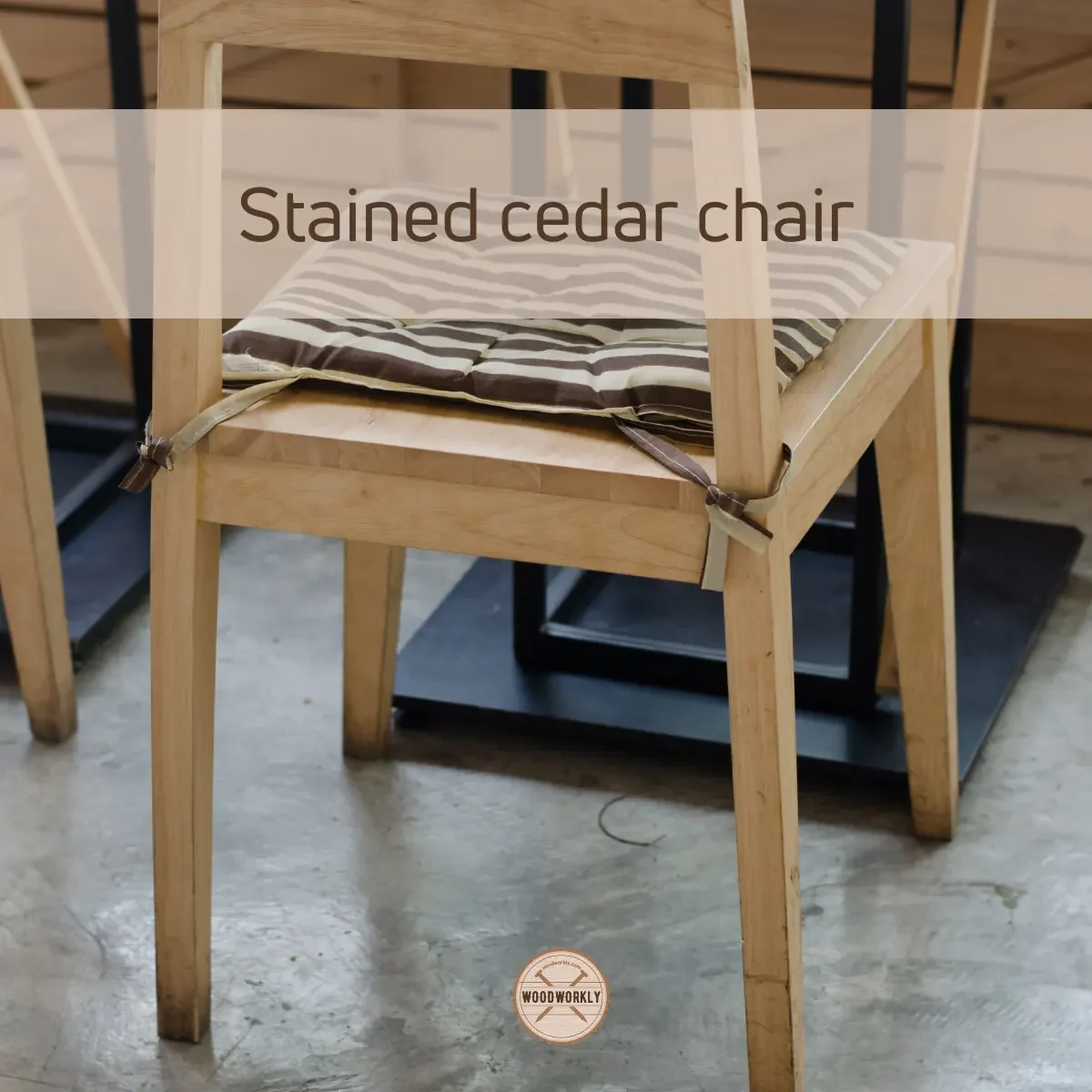 Stained cedar chair