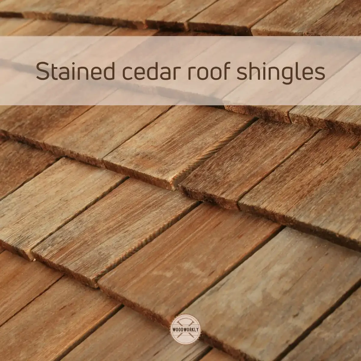 Stained cedar roof shingles