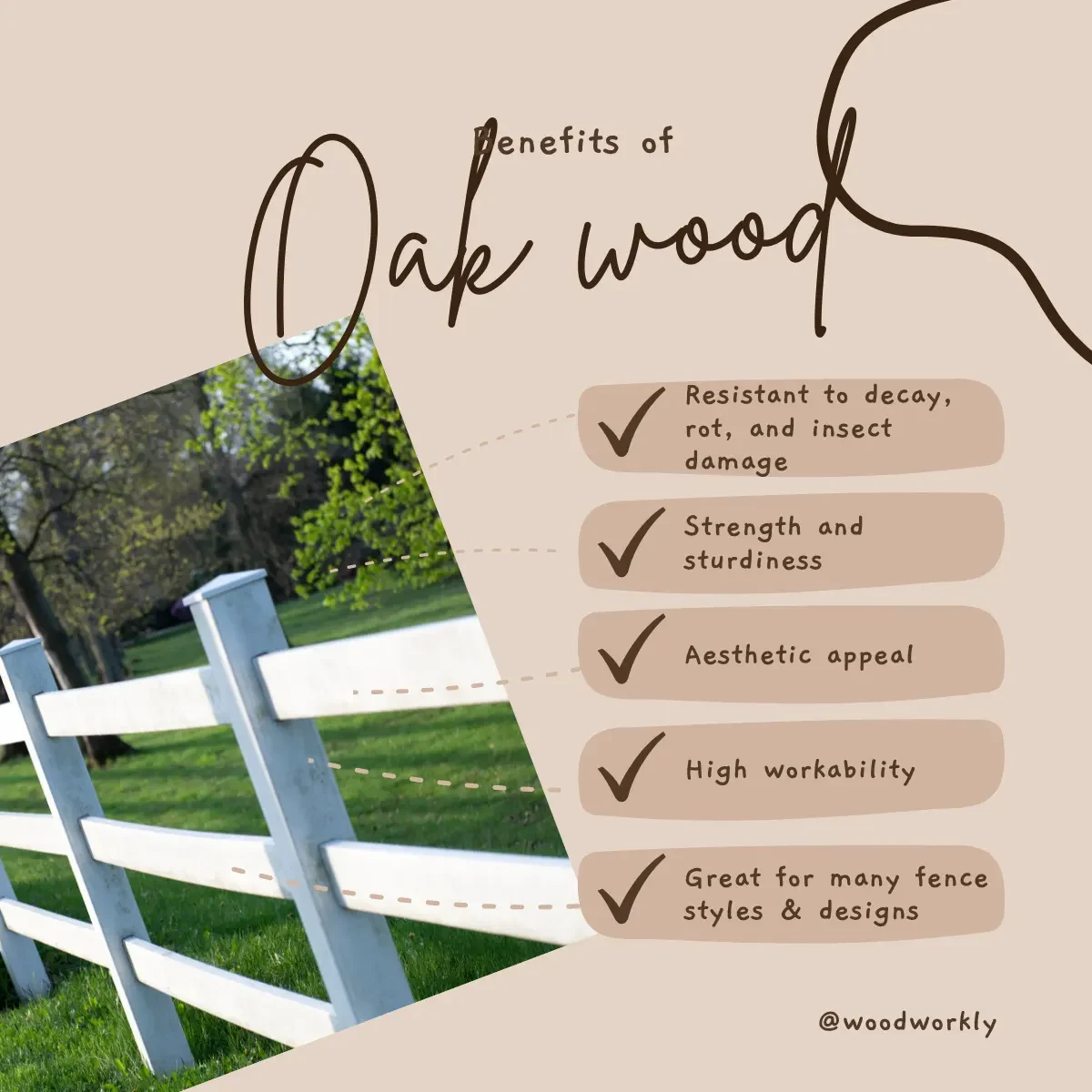 benefits of black oak wood for fencing