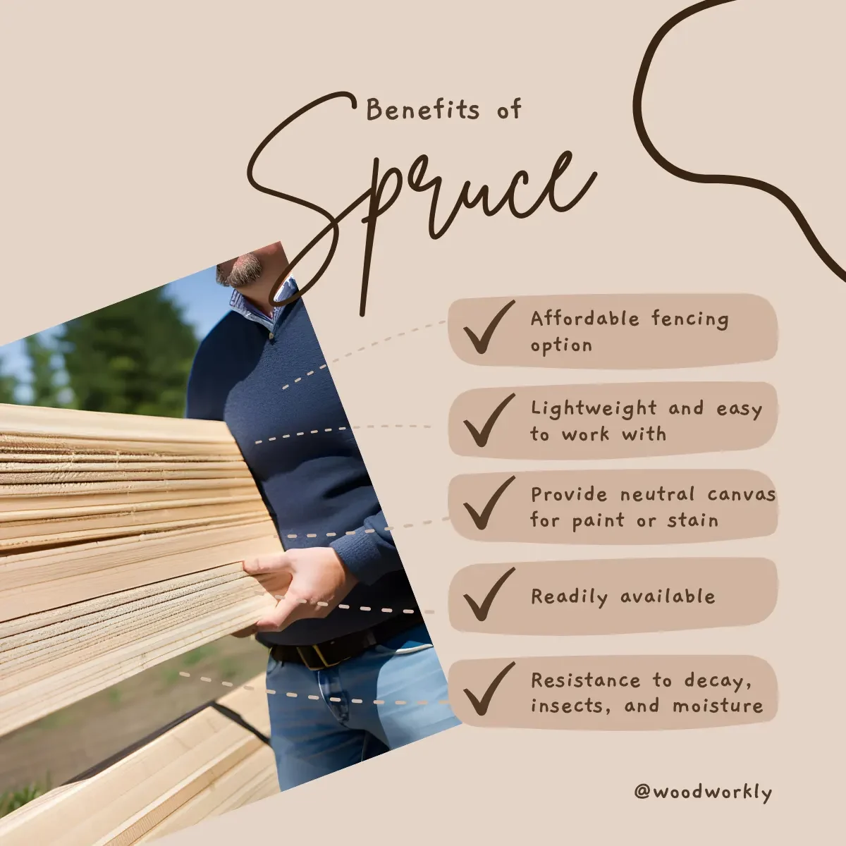 benefits of spruce wood for fencing