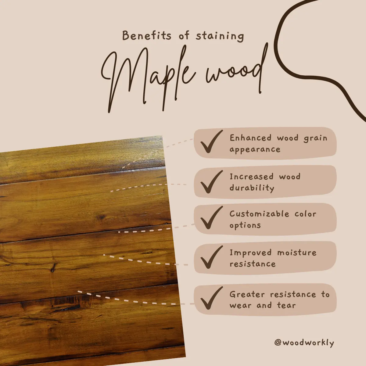 benefits of staining maple wood