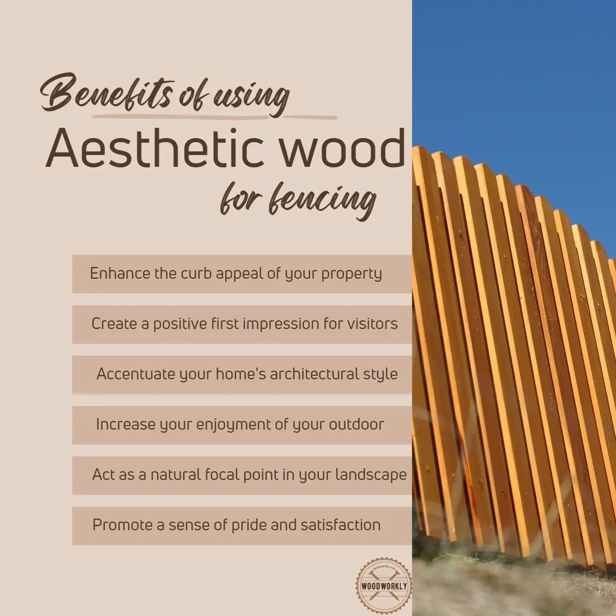 benefits of using a aesthetic wood for fencing
