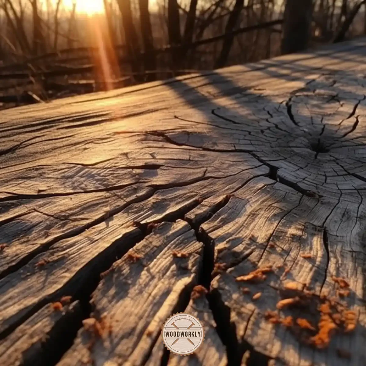 cracked wood surface due to poor drying