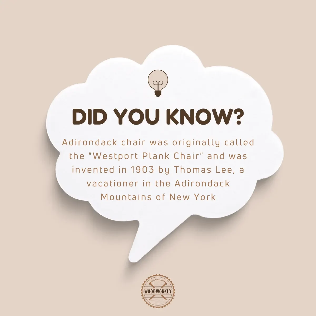 did you know fact about wooden adirondack chairs