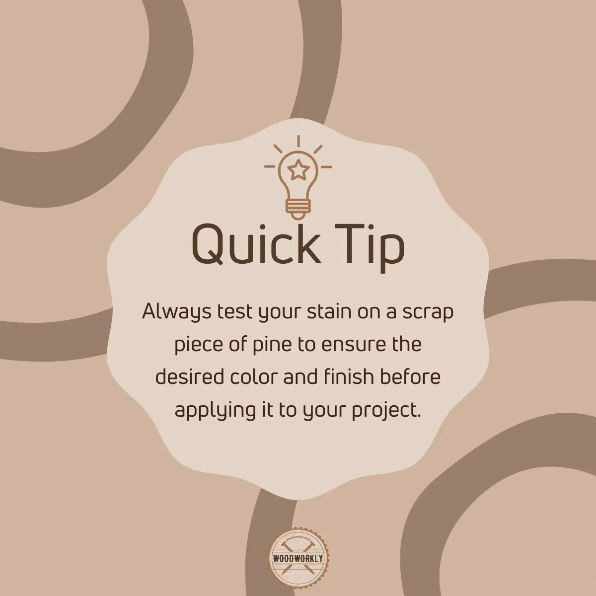 quicky tip for staining pinewood