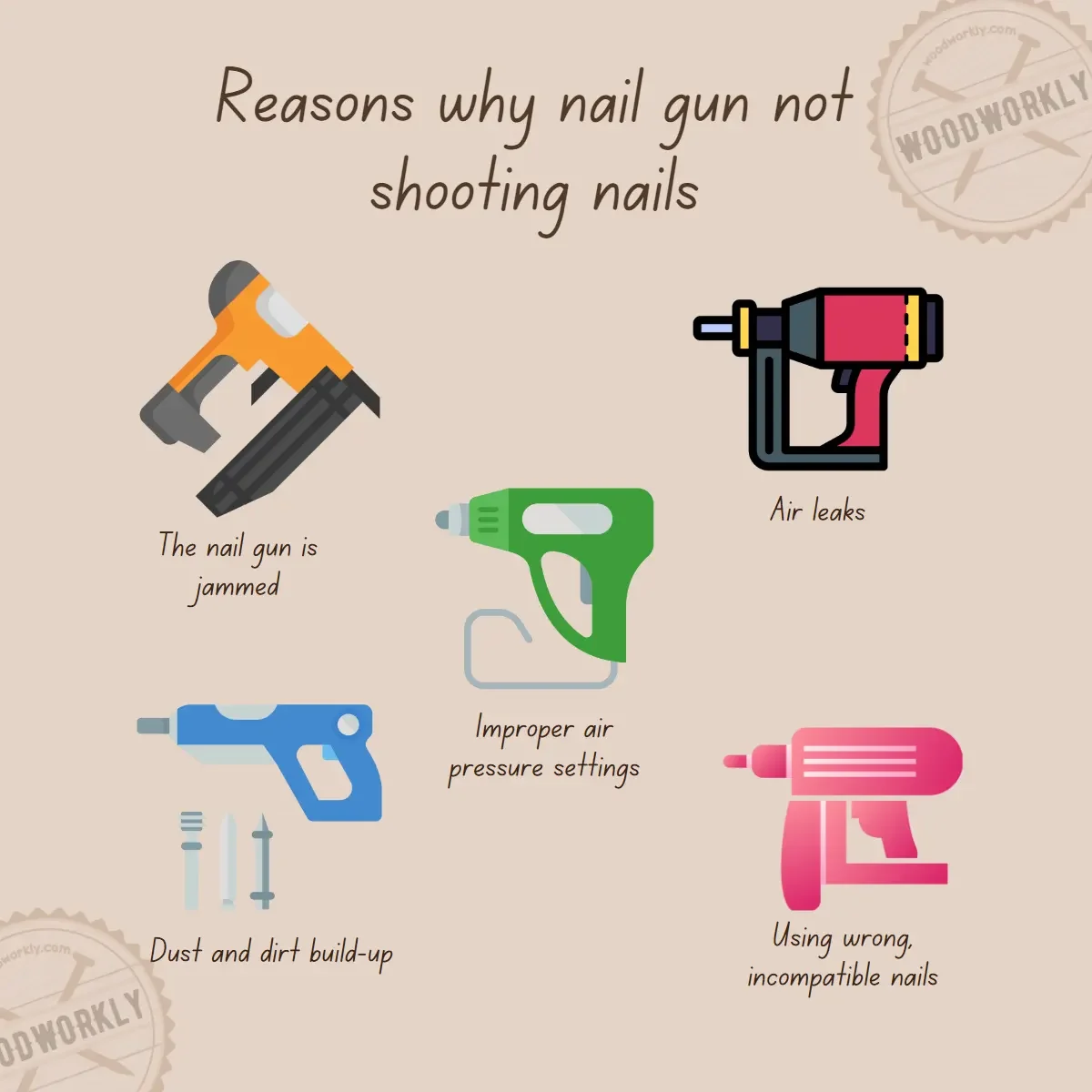 reasons why nail gun not shooting nails