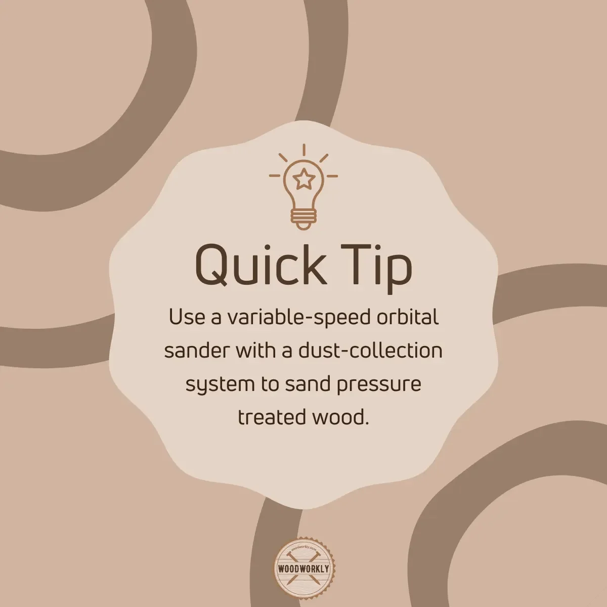 tip to sand pressure treated wood